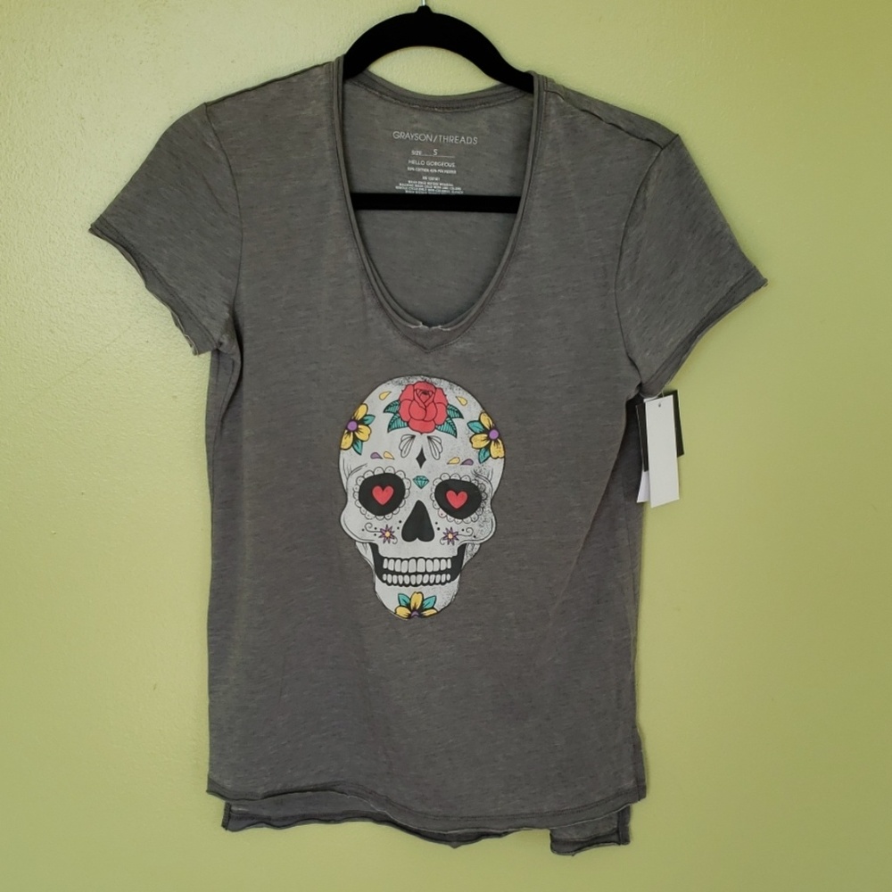 ❌SOLD❌: Halloween Sugar Skull Tee